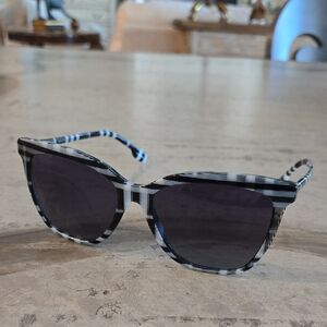 Burberry Black and White Checkered Eyewear